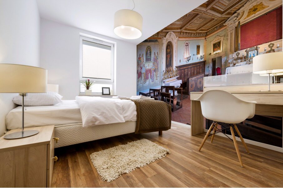 Visit to San Niccolo church in Cortona with Signorelli paintings Mural print