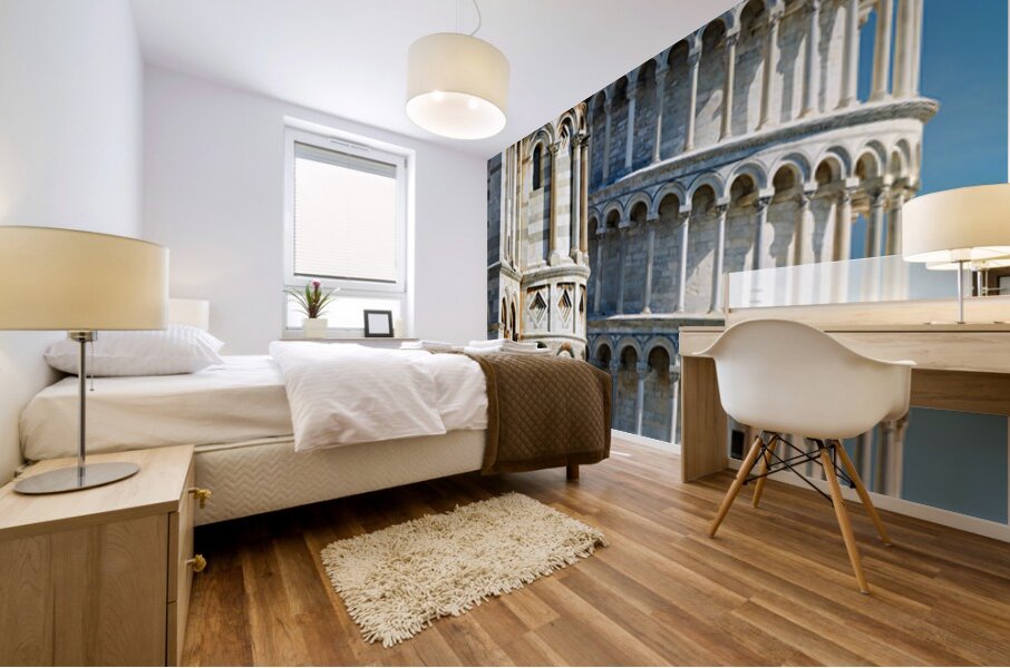 Visit the leaning tower and cathedral in pisa italy Mural print