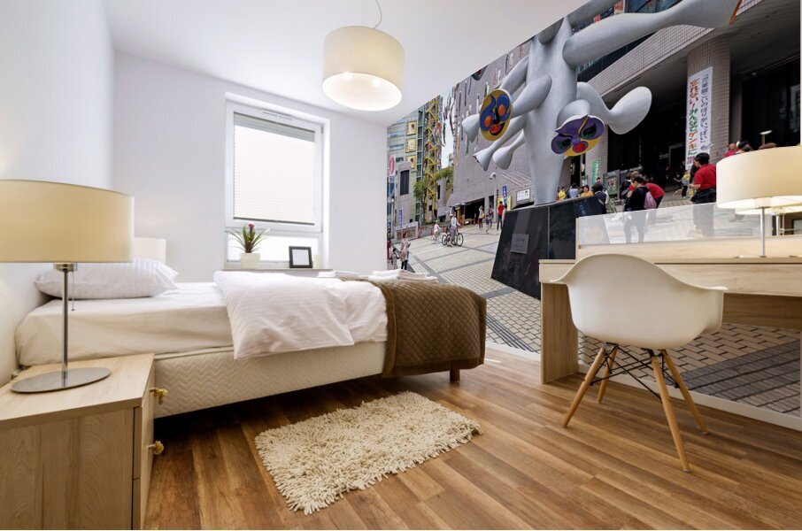 Japan. Tokyo. Modern Art at Shibuya District Mural print