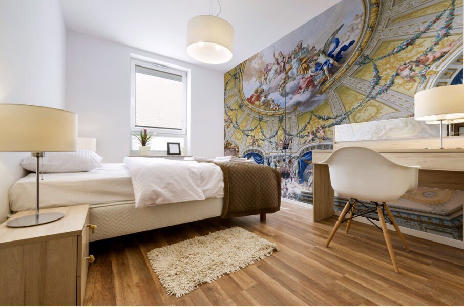 Caserta Campania Italy. The Royal Palace. The ceiling of Queen Maria Carolina apartment Mural print