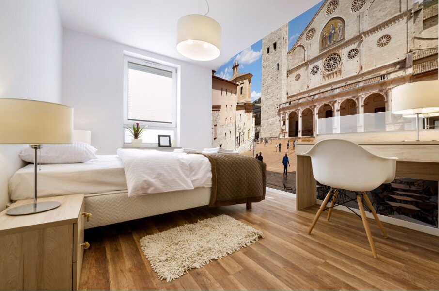 Spoleto Umbria Italy. Duomo di Spoleto Cathedral Mural print