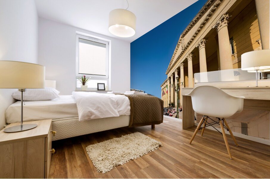 Verona Veneto Italy. The Verona Arena - Roman Amphitheatre and the Town Hall Mural print