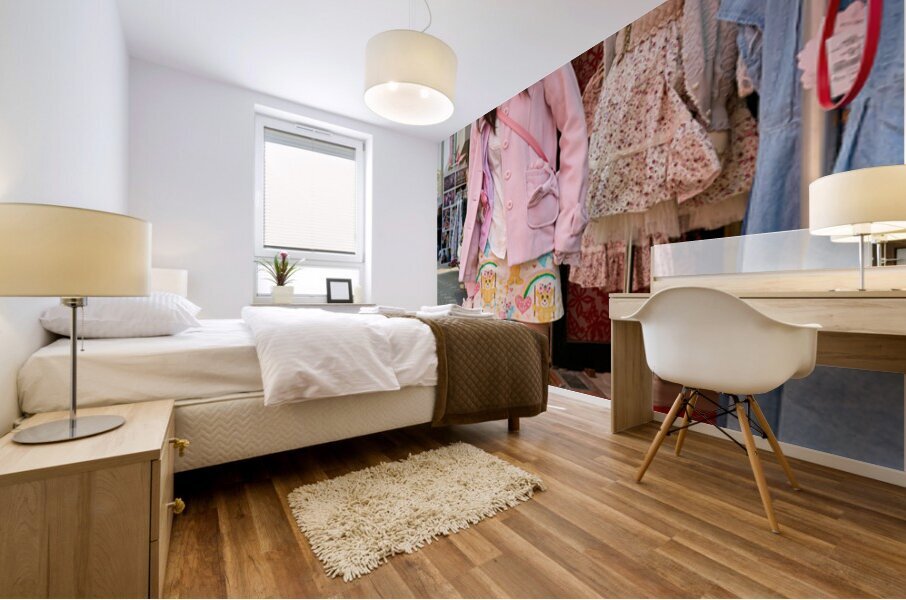 Lolita girl enjoying Shibuya District in Tokyo Japan Mural print