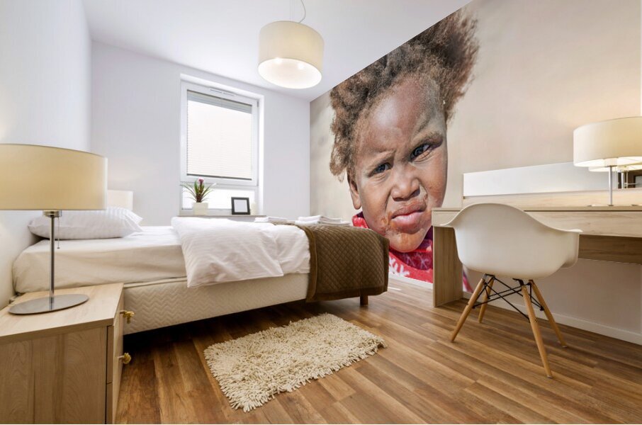 Children playing in Palmwag Kunene Region Damaraland Namibia Mural print