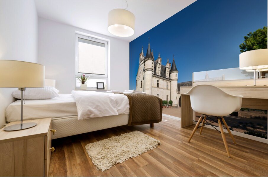 Chateau dAmboise rises in Frances Loire Valley on a clear day Mural print