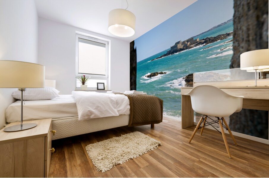 View of Fort National in Saint Malo Brittany France by the sea Mural print