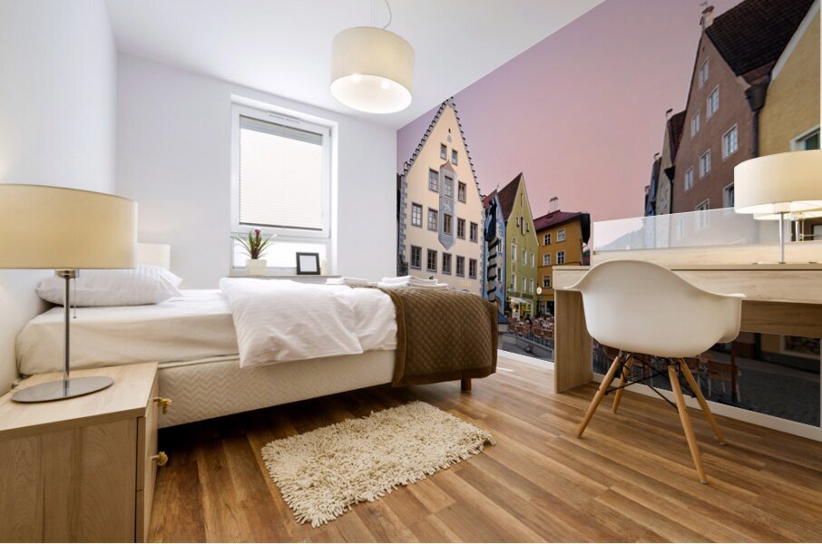 Exploring historical buildings in Fussen along the Romantic Road Mural print