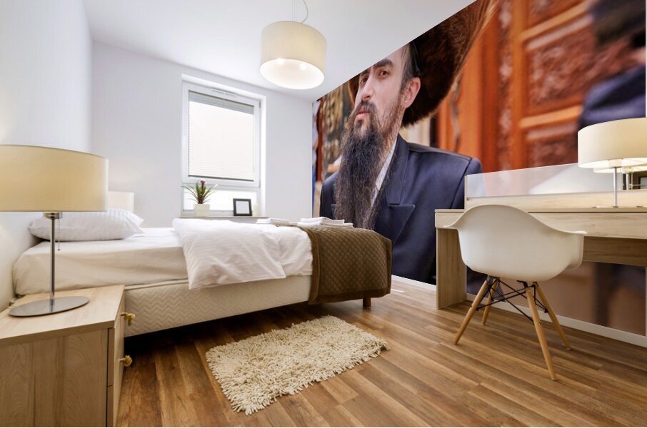 Orthodox Jews pray at the Wailing Wall in Jerusalem Israel Mural print