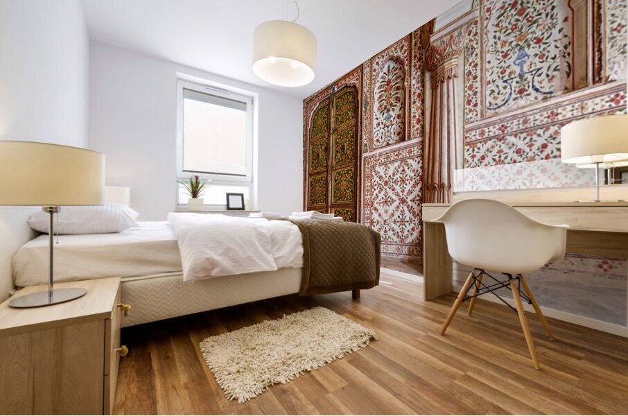 Exploring the detailed artwork of Junagarh Fort in Bikaner Indi Mural print