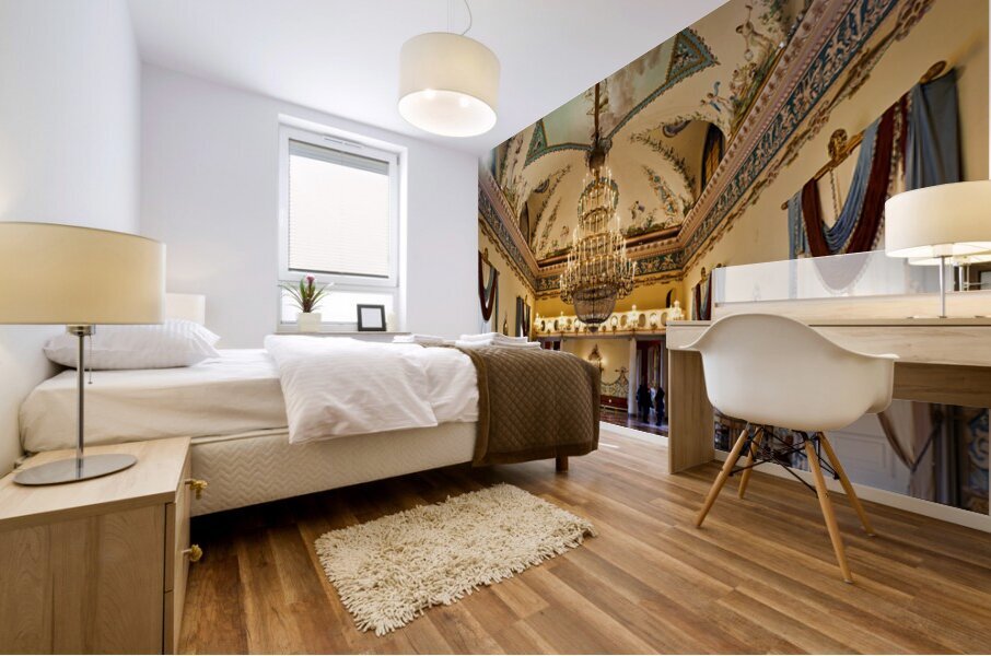 Visitors explore Museo di Capodimonte in Naples Campania Italy Mural print