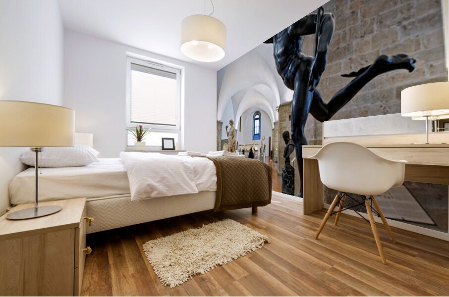 Sculptures at Museo Nazionale del Bargello in Florence Italy Mural print