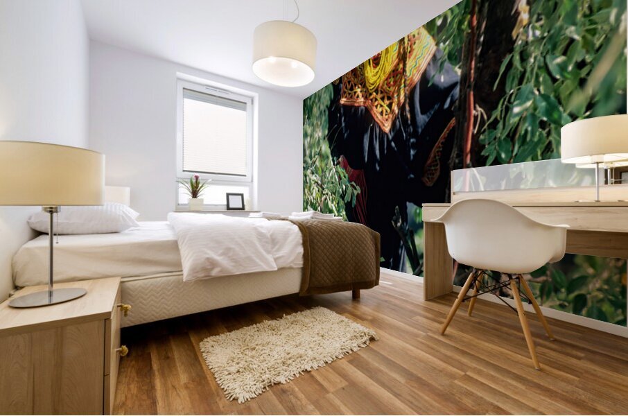 Life in a kalash village in bumburet valley of pakistan Mural print