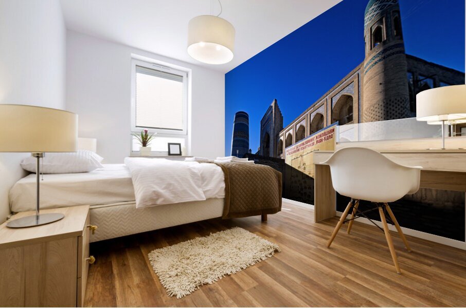 Khivas historic architecture against a blue sky Mural print