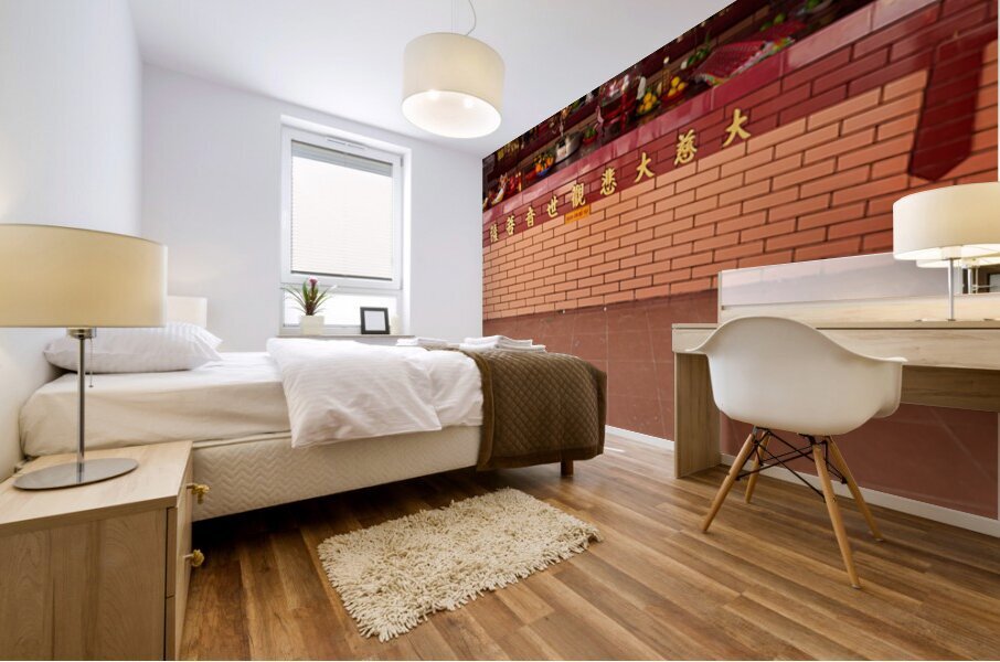 Worship at a temple in Ho Chi Minh City Vietnam Mural print