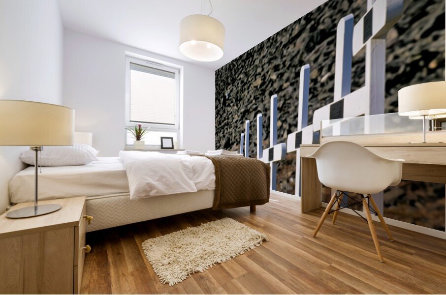 Crosses mark a cemetery in Longyearbyen Svalbard Archipelago Mural print