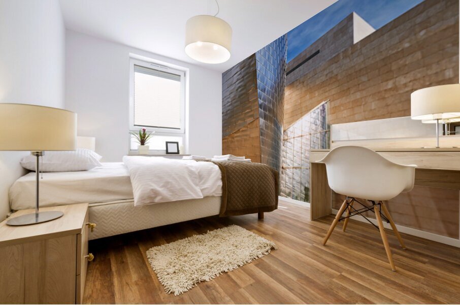 Guggenheim Museum in Bilbao showcases unique architecture Mural print