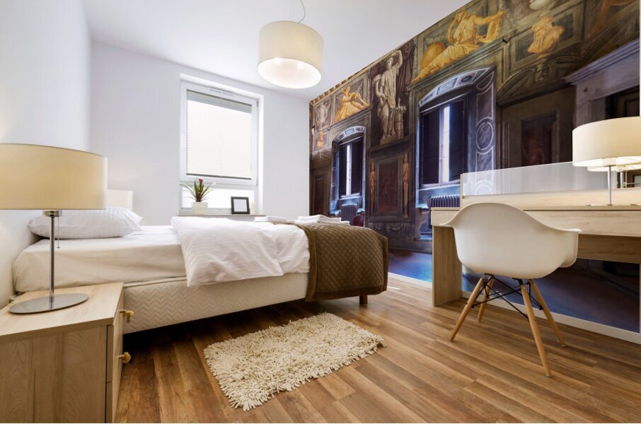 Visit to vasari home museum in arezzo tuscany italy Mural print