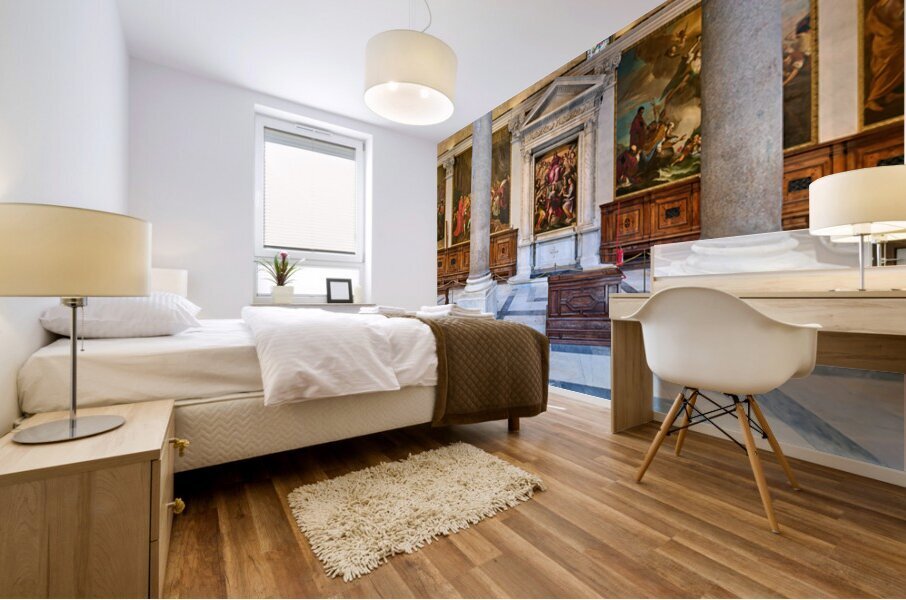 Interior view of the Cathedral in Pisa Tuscany Italy Mural print