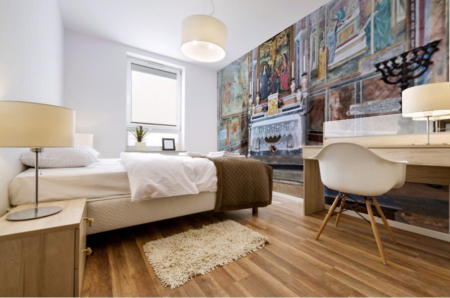 Visit to Church of San Francesco and its frescos in Volterra Mural print