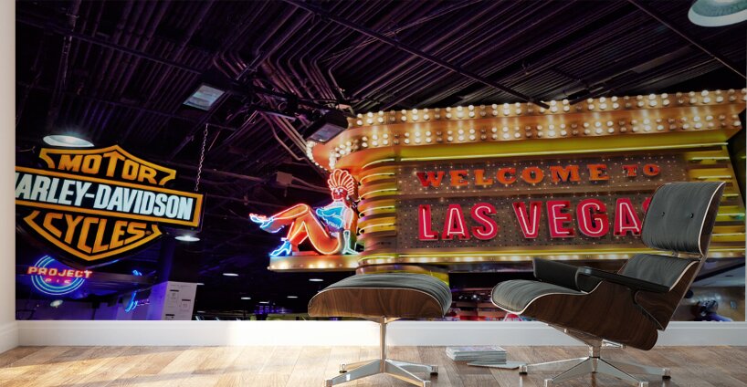 Welcome to Las Vegas sign. MGM Grand Hotel. Las Vegas Nevada USA Wall Murals