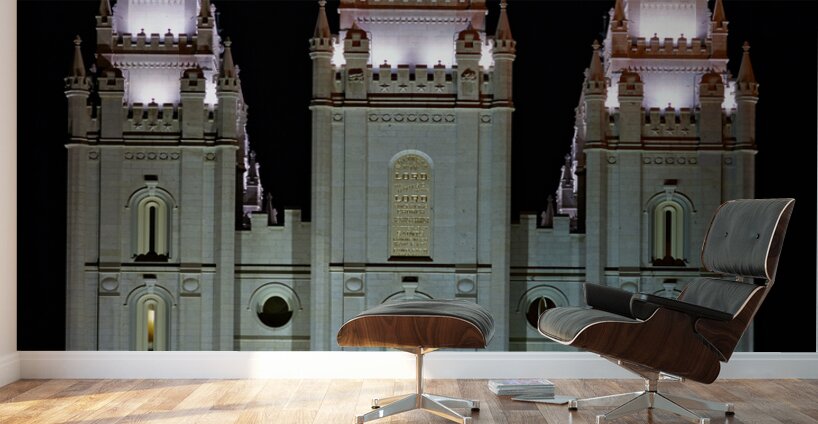 Salt Lake Mormon Temple. Salt Lake City Utah USA Wall Murals