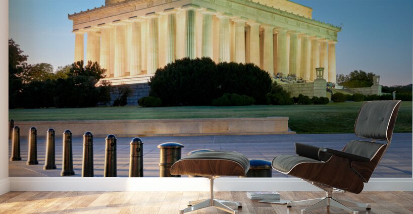 The Lincoln Memorial at sunset. Washington D.C. Wall Murals