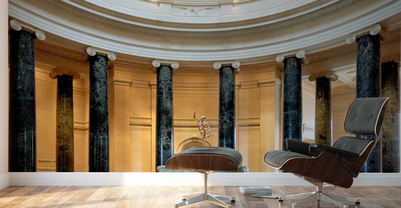 The central rotunda in the West Wing of the National Gallery of Art in Washington D.C. Wall Murals