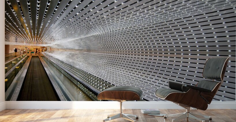 The walkway connecting East and West Buildings of the National Gallery of Art. Washington D.C. Wall Murals