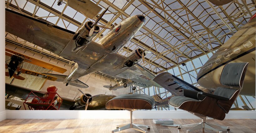 Inside the Smithsonian National Air and Space Museum. Washington D.C. Wall Murals