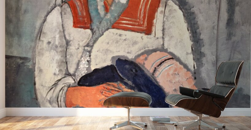 Amedeo Modigliani - Gipsy Woman with Baby - 1919 Wall Murals