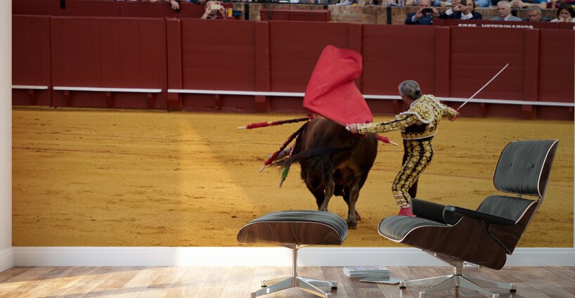 ANDALUSIA SPAIN. Bullfight in Seville Arena Wall Murals