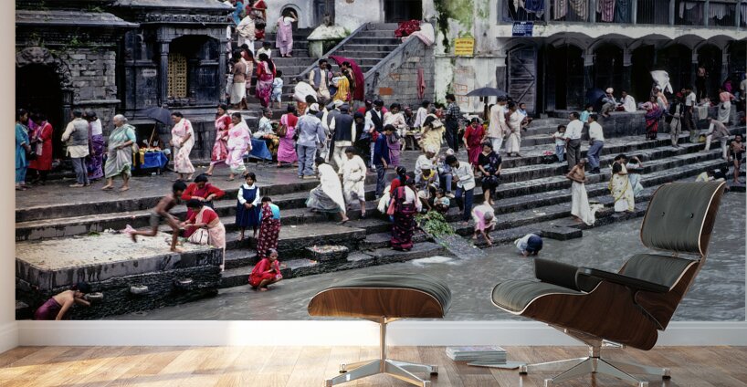 Nepal. Kathmandu. Pashupatinath Wall Murals