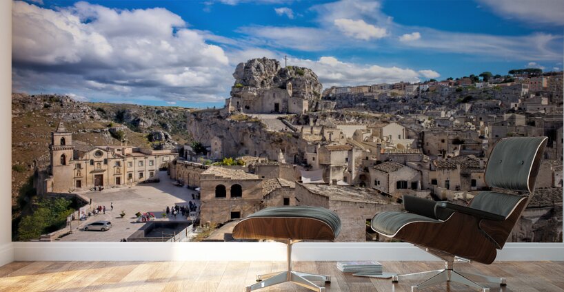 Matera Basilicata Italy. Saint Peter Caveoso Church Wall Murals