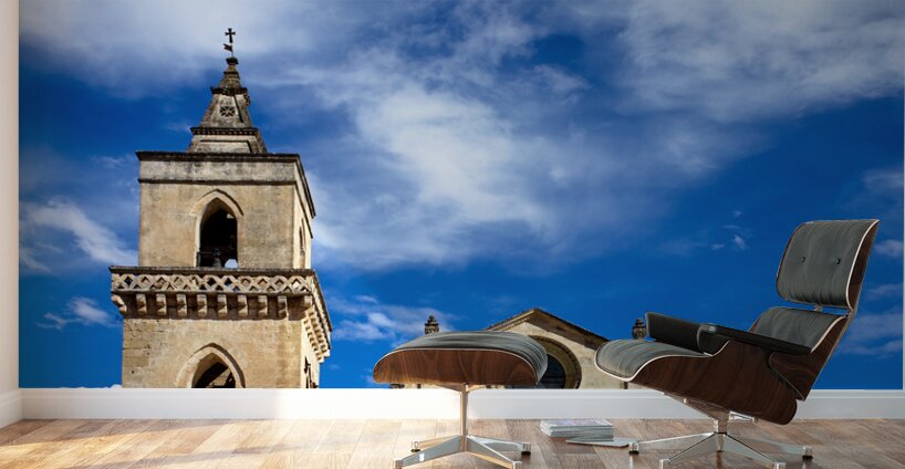 Matera Basilicata Italy. Saint Peter Caveoso Church Wall Murals