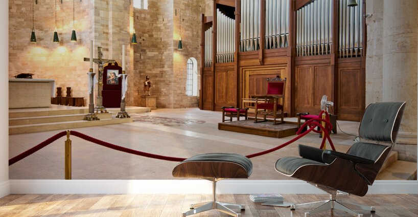 Apulia Puglia Italy. Trani. Basilica Cattedrale Beata Maria Vergine Assunta dedicated to Saint Nicholas Wall Murals