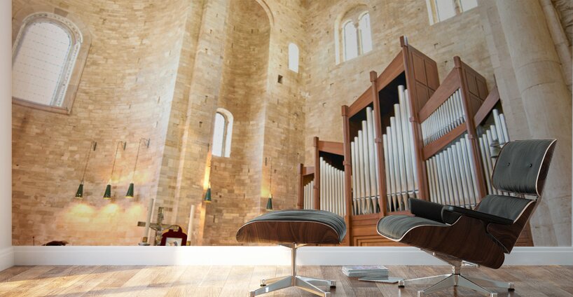 Apulia Puglia Italy. Trani. Basilica Cattedrale Beata Maria Vergine Assunta dedicated to Saint Nicholas Wall Murals