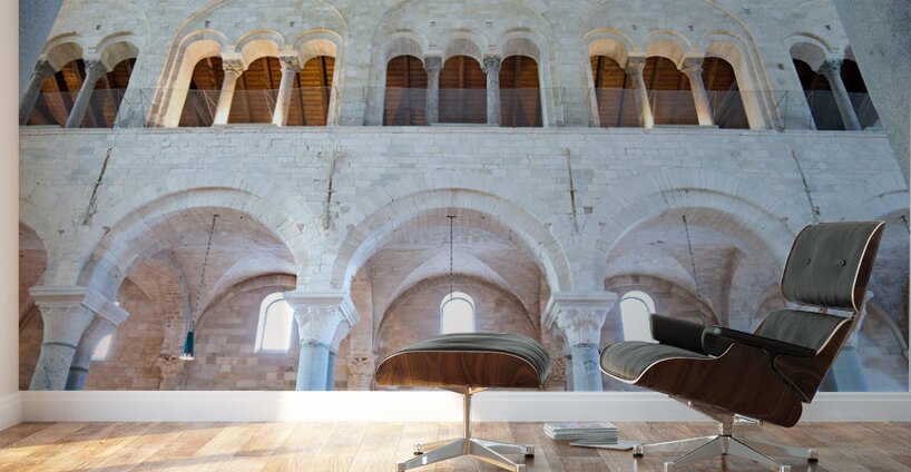 Apulia Puglia Italy. Trani. Basilica Cattedrale Beata Maria Vergine Assunta dedicated to Saint Nicholas Wall Murals
