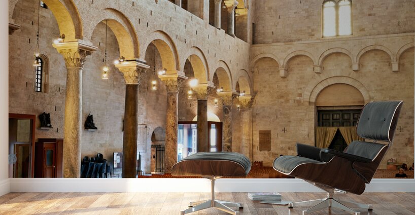 Apulia Puglia Italy. Bari. The Cathedral of Saint Sabinus Wall Murals