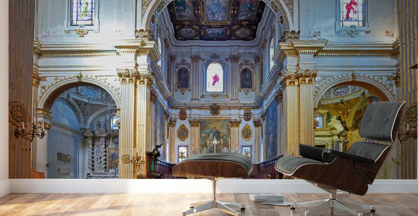 Apulia Puglia Salento Italy. Lecce. Cathedral Maria Santissima Assunta and Saint Orontius Wall Murals