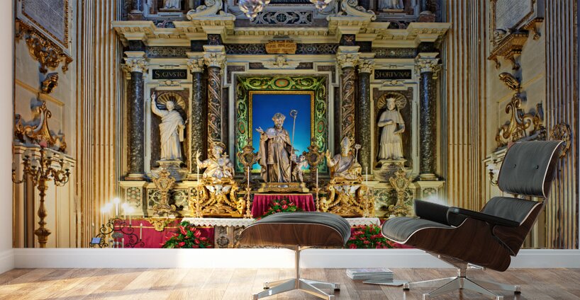 Apulia Puglia Salento Italy. Lecce. Cathedral Maria Santissima Assunta and Saint Orontius Wall Murals