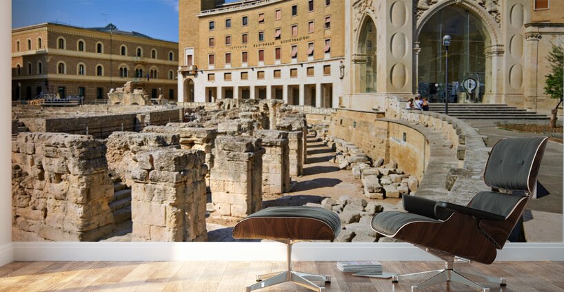 Apulia Puglia Salento Italy. Lecce. The Roman amphitheatre Wall Murals