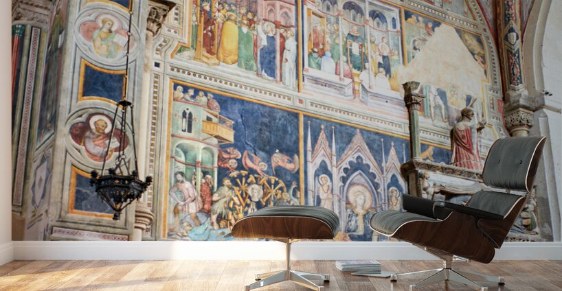 Salento. Apulia Puglia Italy. Galatina. Santa Caterina dAlessandria church. Frescoes by Francesco dArezzo Wall Murals