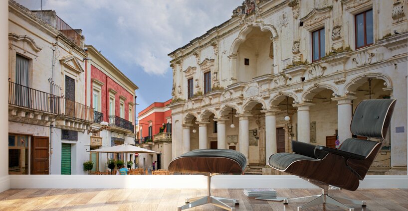 Salento. Apulia Puglia Italy. Nardò. Salandra square Wall Murals
