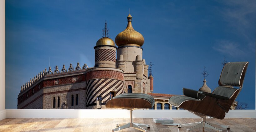 Bologna Italy. Rocchetta Mattei is a fortress located in the northern Apennines Wall Murals