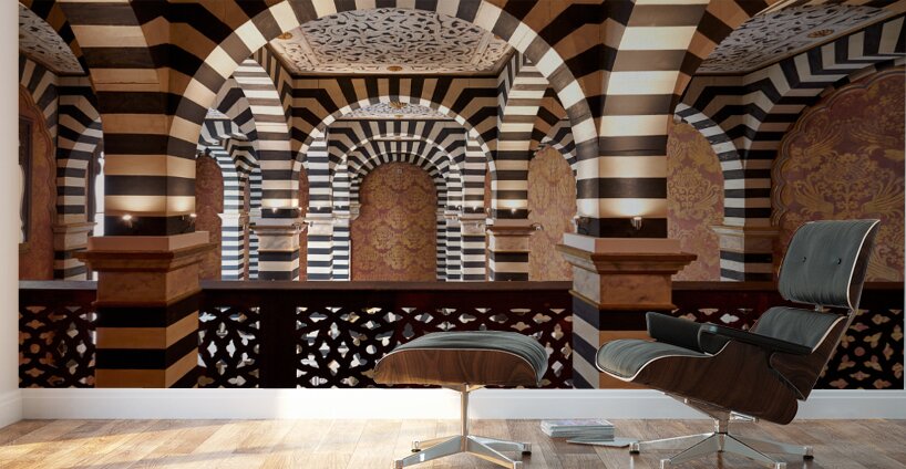 Bologna Italy. Rocchetta Mattei is a fortress located in the northern Apennines Wall Murals