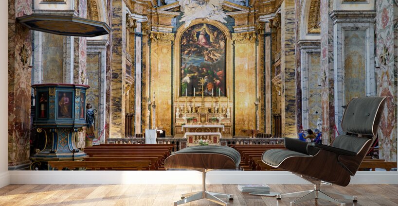 Rome Lazio Italy. The Church of St. Louis of the French is a Roman Catholic church Wall Murals