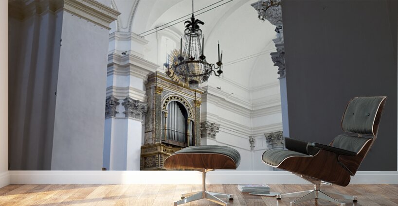 Spoleto Umbria Italy. The Cathedral Wall Murals