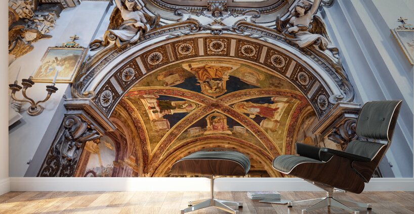 Spello Umbria Italy. Baglioni Chapel frescoed by Pinturicchio in Santa Maria Maggiore Church Wall Murals