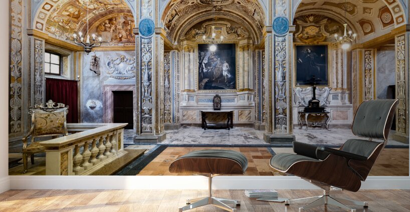 Todi Umbria Italy. Chiesa della Nunziatina Nunziatina Church Wall Murals