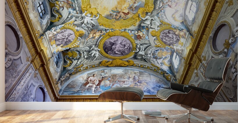 Todi Umbria Italy. Chiesa della Nunziatina Nunziatina Church Wall Murals